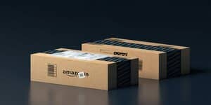 Amazon-pakketten klaar voor verzending - symbolisch voor het verkopen op Amazon.
